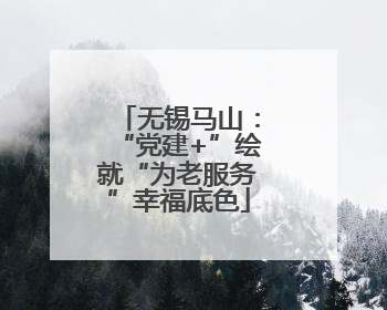 无锡马山：“党建+”绘就“为老服务”幸福底色