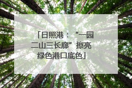 日照港：“一园二山三长廊”擦亮绿色港口底色