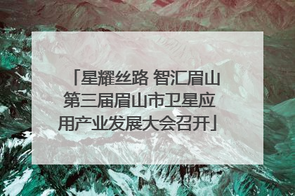 星耀丝路 智汇眉山 第三届眉山市卫星应用产业发展大会召开