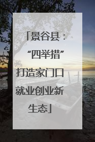 景谷县：“四举措”打造家门口就业创业新生态