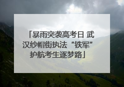 暴雨突袭高考日 武汉纱帽街执法“铁军”护航考生逐梦路