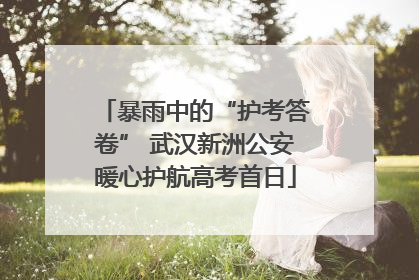 暴雨中的“护考答卷” 武汉新洲公安暖心护航高考首日
