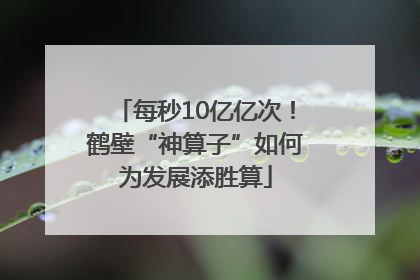 每秒10亿亿次！鹤壁“神算子”如何为发展添胜算