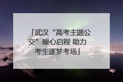 武汉“高考主题公交”暖心启程 助力考生逐梦考场