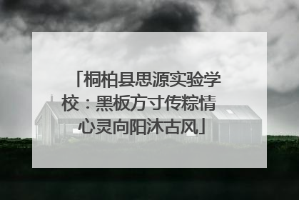 桐柏县思源实验学校：黑板方寸传粽情 心灵向阳沐古风