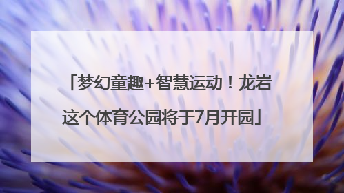 梦幻童趣+智慧运动！龙岩这个体育公园将于7月开园