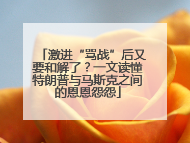激进“骂战”后又要和解了？一文读懂特朗普与马斯克之间的恩恩怨怨
