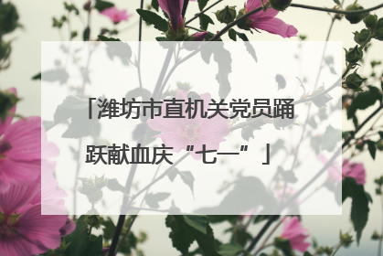 潍坊市直机关党员踊跃献血庆“七一”