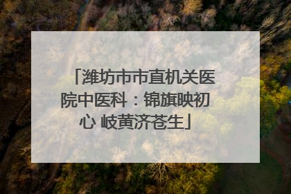 潍坊市市直机关医院中医科：锦旗映初心 岐黄济苍生