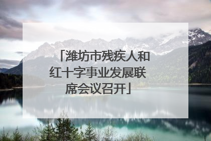 潍坊市残疾人和红十字事业发展联席会议召开