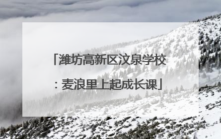 潍坊高新区汶泉学校：麦浪里上起成长课