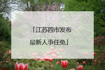 江苏四市发布最新人事任免
