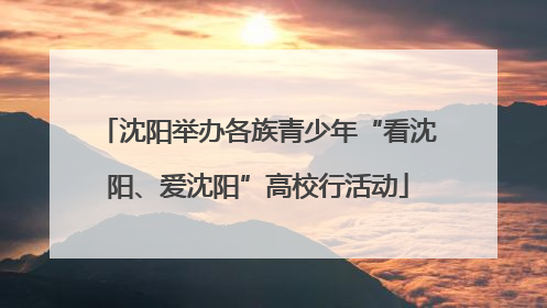沈阳举办各族青少年“看沈阳、爱沈阳”高校行活动
