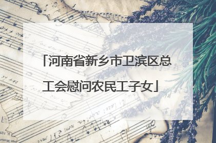 河南省新乡市卫滨区总工会慰问农民工子女