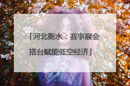 河北衡水：赛事展会搭台赋能低空经济