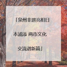 泉州非遗亮相日本浦添 两市文化交流谱新篇
