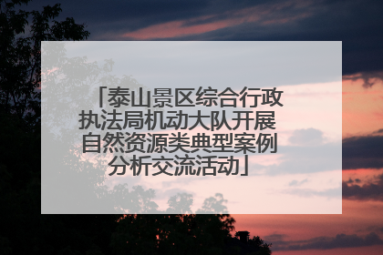 泰山景区综合行政执法局机动大队开展自然资源类典型案例分析交流活动