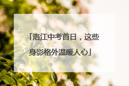 洛江中考首日，这些身影格外温暖人心
