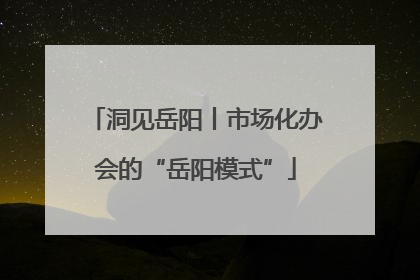 洞见岳阳丨市场化办会的“岳阳模式”