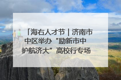 海右人才节｜济南市中区举办“励新市中 护航济大”高校行专场活动暨“青年人才 乐享市中”品牌推介会