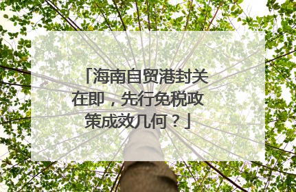 海南自贸港封关在即，先行免税政策成效几何？