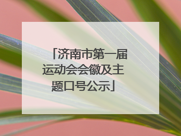 济南市第一届运动会会徽及主题口号公示