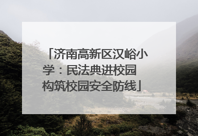 济南高新区汉峪小学：民法典进校园 构筑校园安全防线