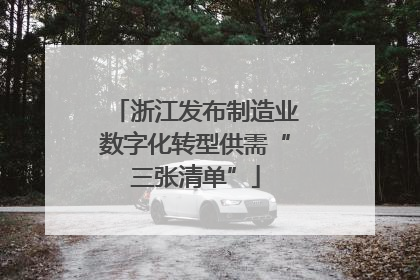 浙江发布制造业数字化转型供需“三张清单”