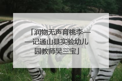润物无声育桃李——记通山县实验幼儿园教师吴三宝