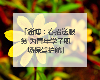 淄博：春招送服务 为青年学子职场保驾护航