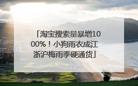 淘宝搜索量暴增1000%！小狗雨衣成江浙沪梅雨季硬通货