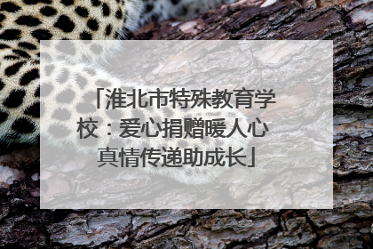 淮北市特殊教育学校：爱心捐赠暖人心 真情传递助成长