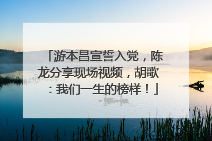 游本昌宣誓入党，陈龙分享现场视频，胡歌：我们一生的榜样！