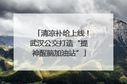 清凉补给上线！武汉公交打造“提神醒脑加油站”
