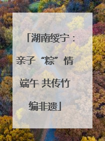 湖南绥宁：亲子“粽”情端午 共传竹编非遗