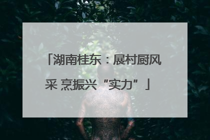 湖南桂东：展村厨风采 烹振兴“实力”