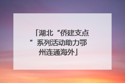 湖北“侨建支点”系列活动助力鄂州连通海外