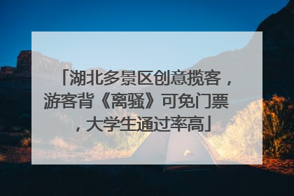 湖北多景区创意揽客，游客背《离骚》可免门票，大学生通过率高