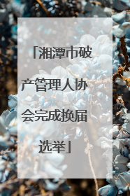 湘潭市破产管理人协会完成换届选举