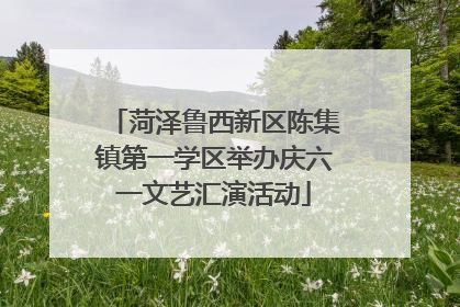 菏泽鲁西新区陈集镇第一学区举办庆六一文艺汇演活动