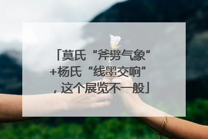 莫氏“斧劈气象”+杨氏“线墨交响”，这个展览不一般