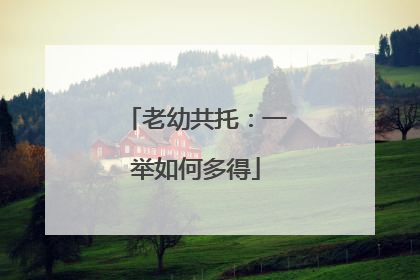 老幼共托：一举如何多得