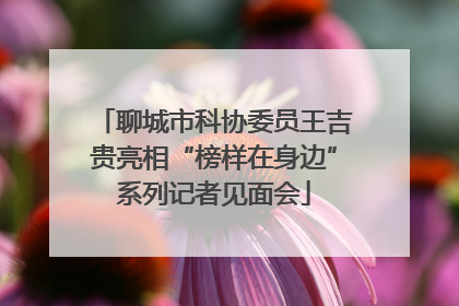 聊城市科协委员王吉贵亮相“榜样在身边”系列记者见面会