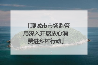聊城市市场监管局深入开展放心消费进乡村行动