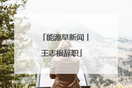 能源早新闻丨王志根辞职