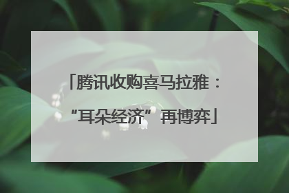 腾讯收购喜马拉雅：“耳朵经济”再博弈