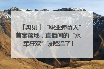 舆见丨“职业弹幕人”首案落地，直播间的“水军狂欢”该降温了