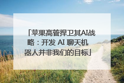 苹果高管捍卫其AI战略：开发 AI 聊天机器人并非我们的目标