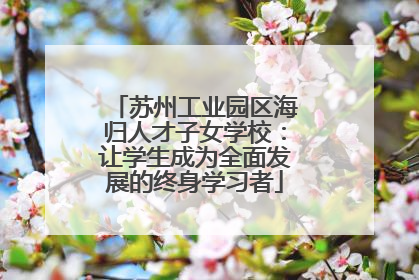 苏州工业园区海归人才子女学校：让学生成为全面发展的终身学习者