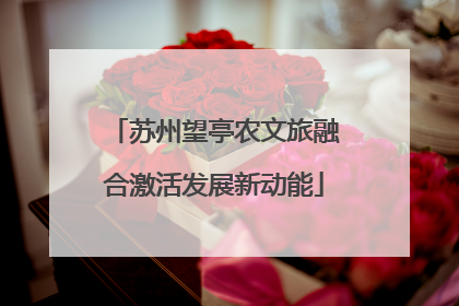 苏州望亭农文旅融合激活发展新动能
